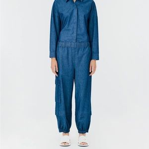 Tibi Light Weight Denim Pull On Wilt Jogger • Medium